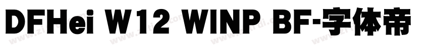 DFHei W12 WINP BF字体转换